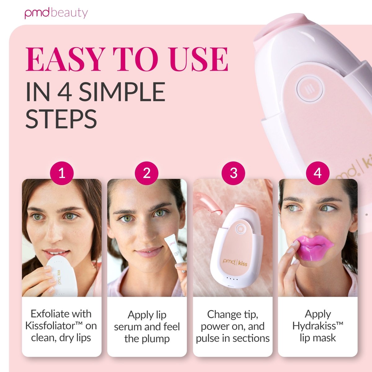 PMD Kiss | Dispositivo para Aumentar el Volumen de los Labios y Reducir Líneas Finas