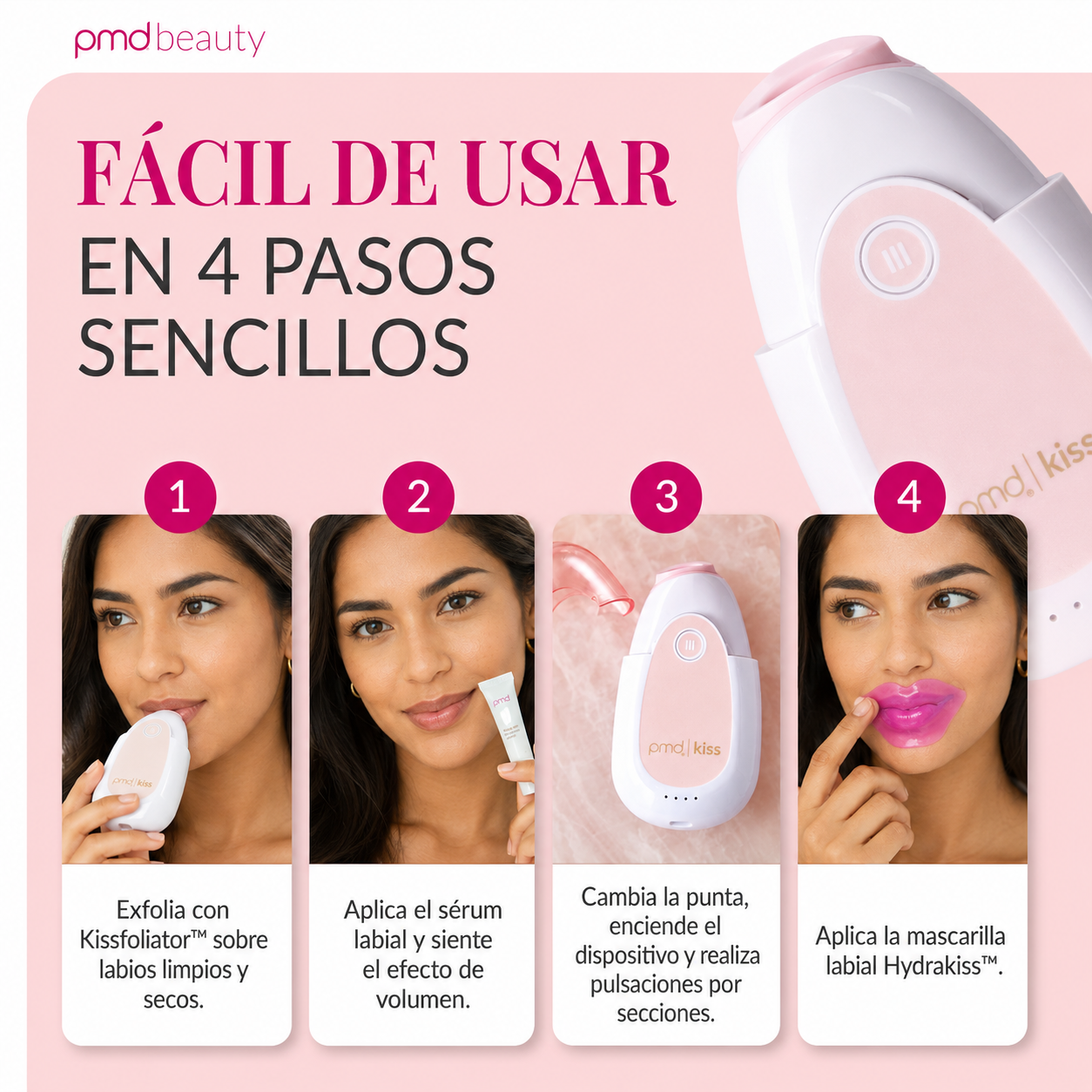 PMD Kiss | Dispositivo para Aumentar el Volumen de los Labios y Reducir Líneas Finas