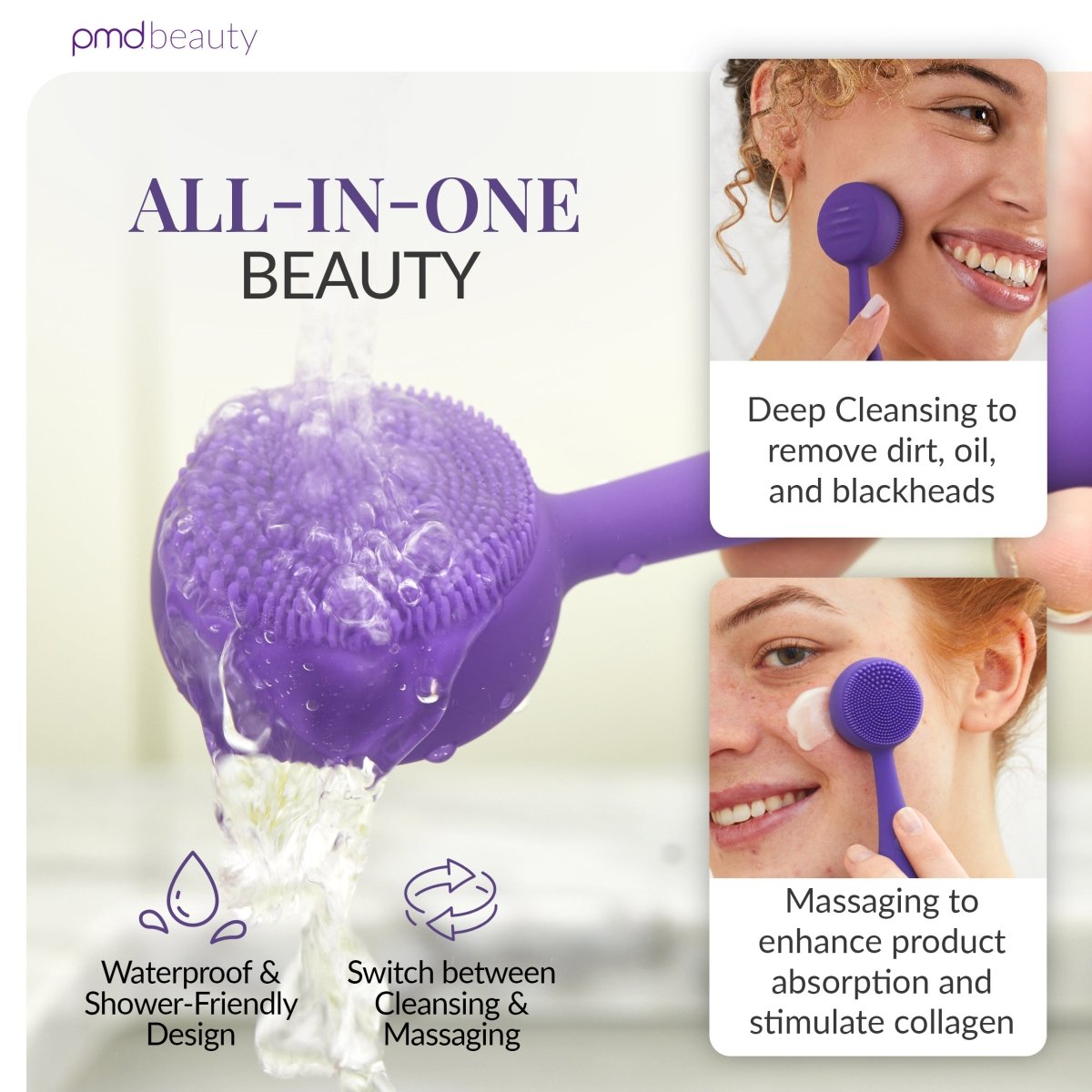 PMD Clean Mini | Cepillo Facial de Silicona para Limpieza Profunda y Rejuvenecimiento Facial