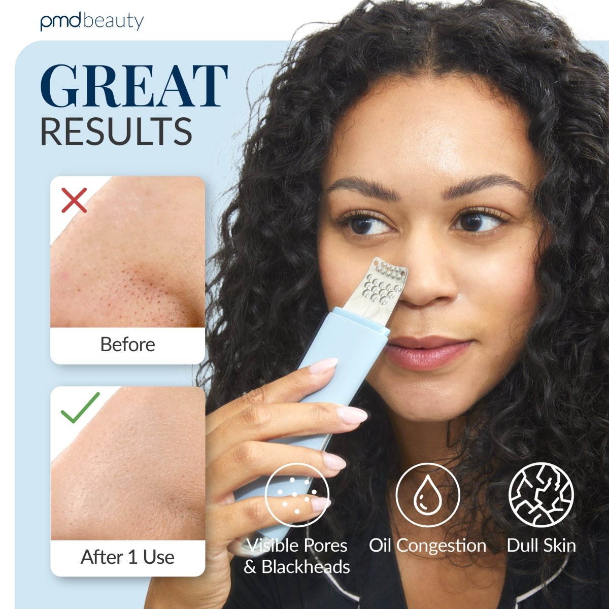 PMD WavePro Dispositivo para Limpieza Profunda de Poros, Eliminación de Puntos Negros y Reafirmación Facial