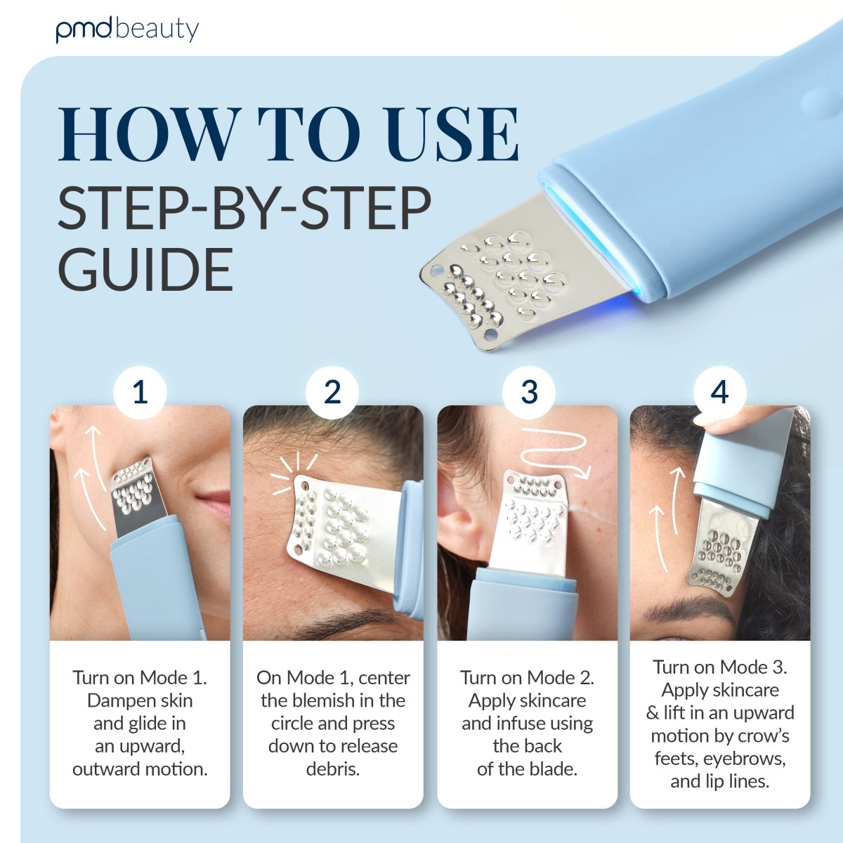 PMD WavePro Dispositivo para Limpieza Profunda de Poros, Eliminación de Puntos Negros y Reafirmación Facial