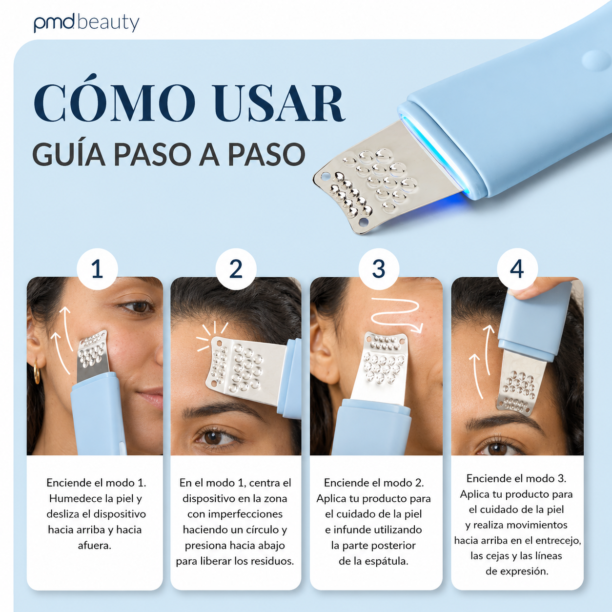 PMD WavePro Dispositivo para Limpieza Profunda de Poros, Eliminación de Puntos Negros y Reafirmación Facial