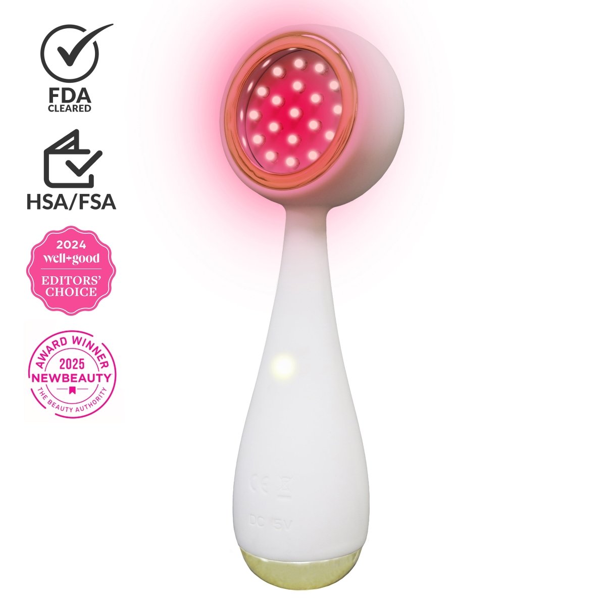 PMD Clean Redvolution | Cepillo Facial con Terapia de Luz Roja LED y Limpieza Profunda